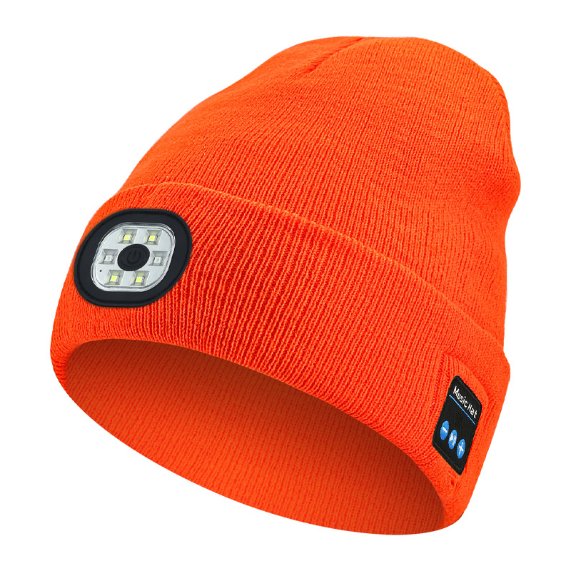 Rechargeable six-light light-up Bluetooth hat outdoor night running work holiday party LED light-up hat