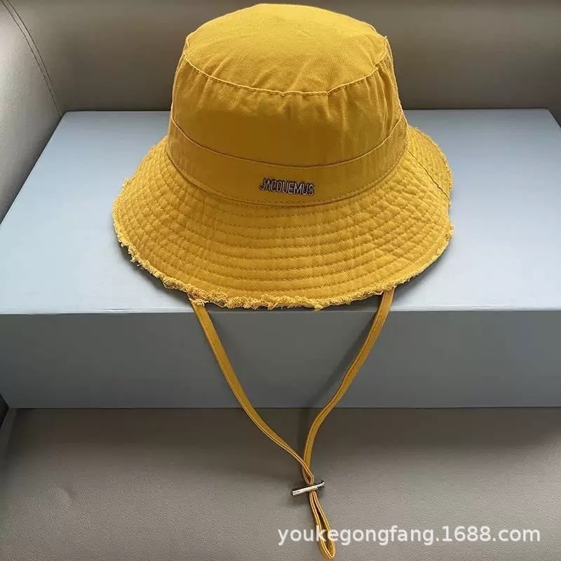 Hat HyunA Fisherman Hat Women Spring Summer Washed Wide Brim Vacation Frayed Denim Sun Protection Hat Outdoor Climbing