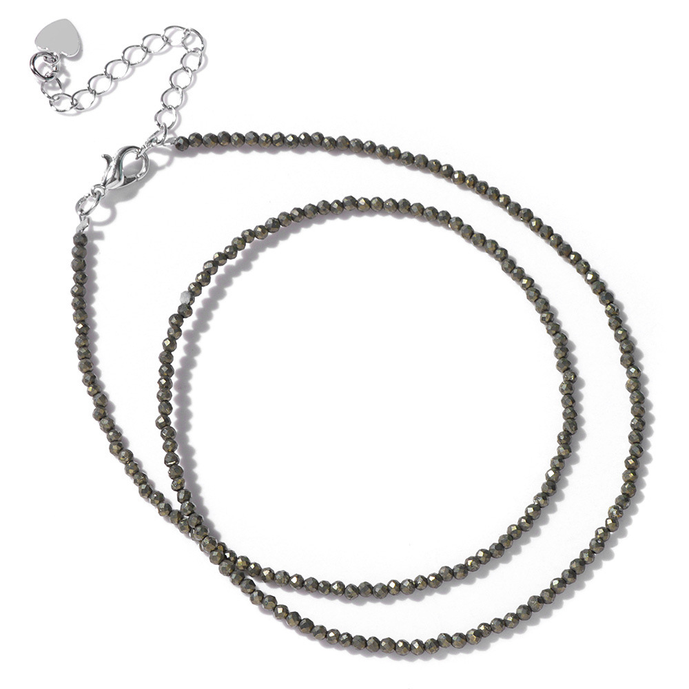 Natural Stone Bead Necklace for Men and Women, Simple Single Layer, Multicolor, Best Friend Gift, Collarbone Chain