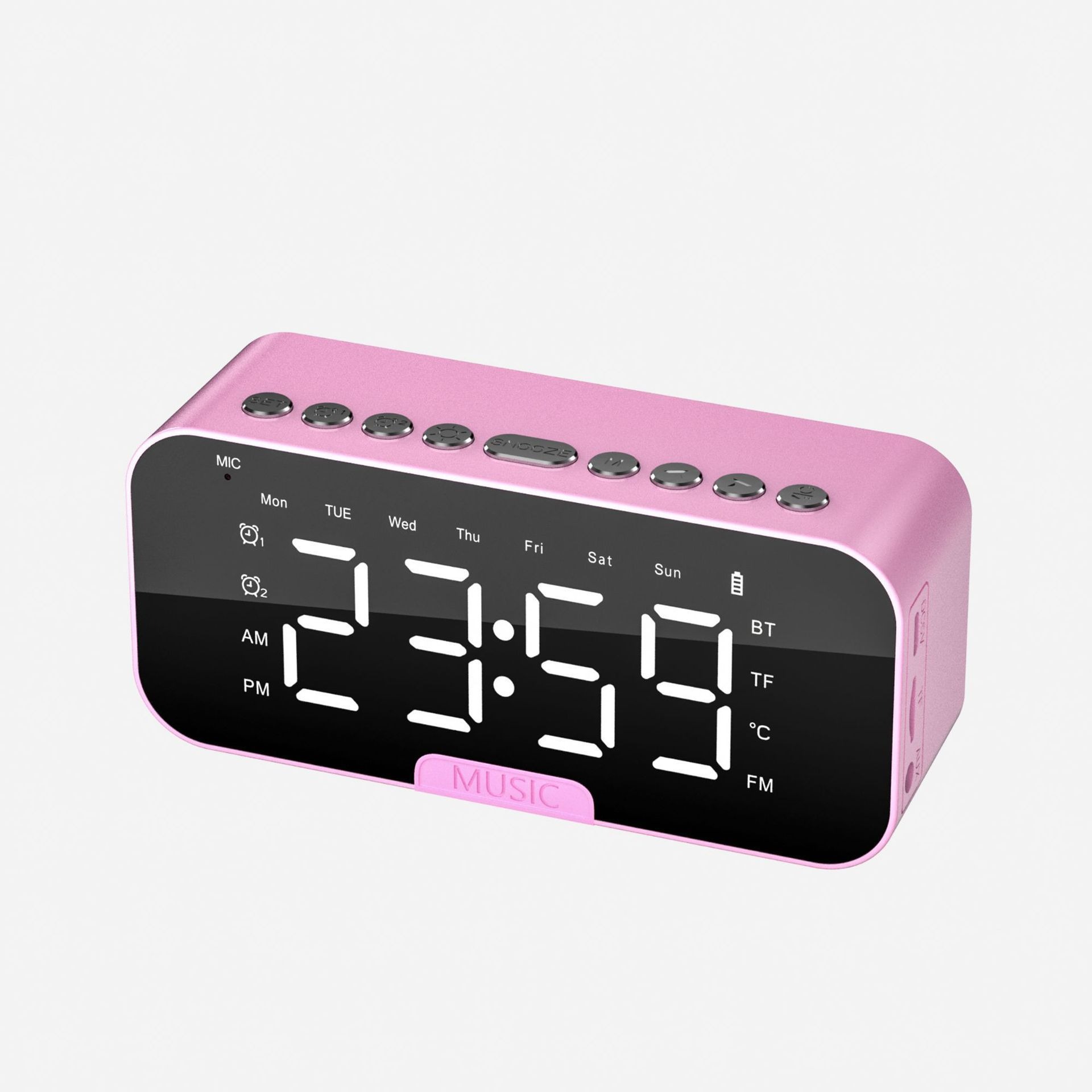 New private mold wireless Bluetooth speaker alarm clock mini card audio gift