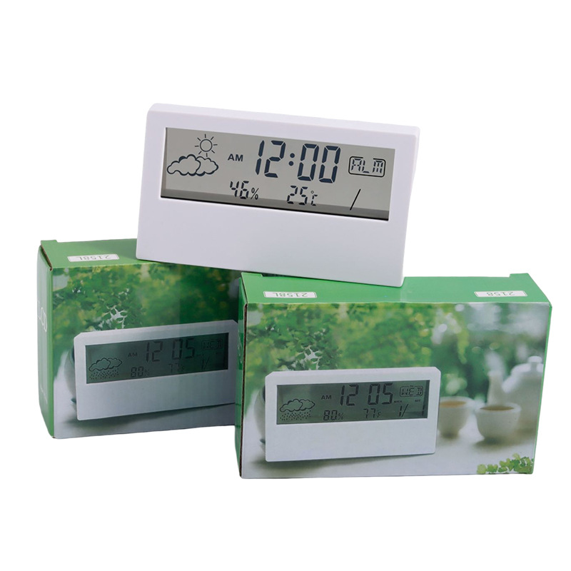 Desktop electronic alarm clock weather display alarm clock alarm clock student special with light student alarm clock with voice alarm clock