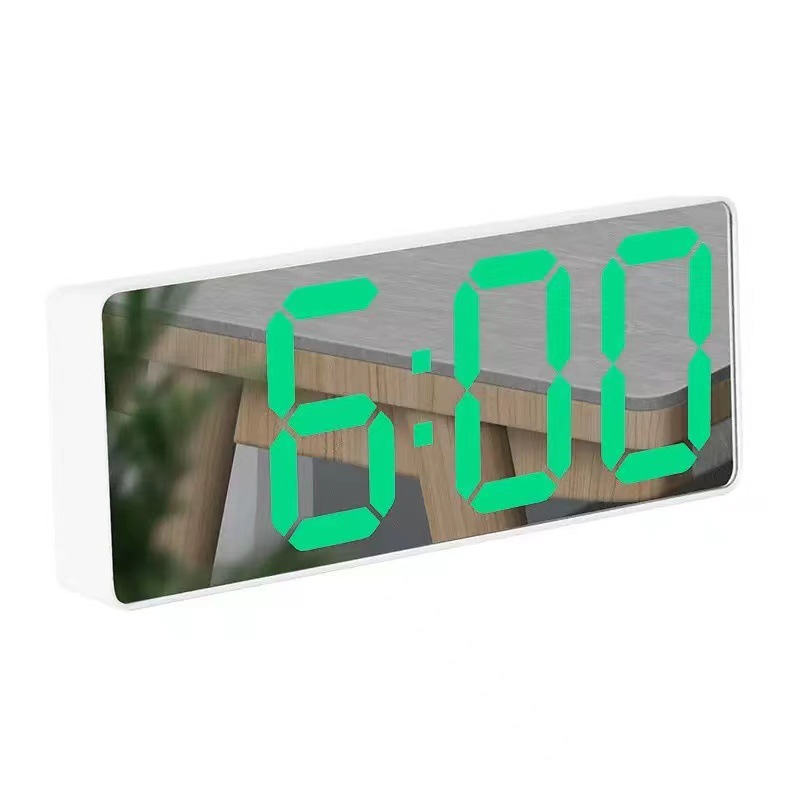 LED mirror alarm clock, multi-functional clock makeup mirror alarm clock, battery and plug-in dual use