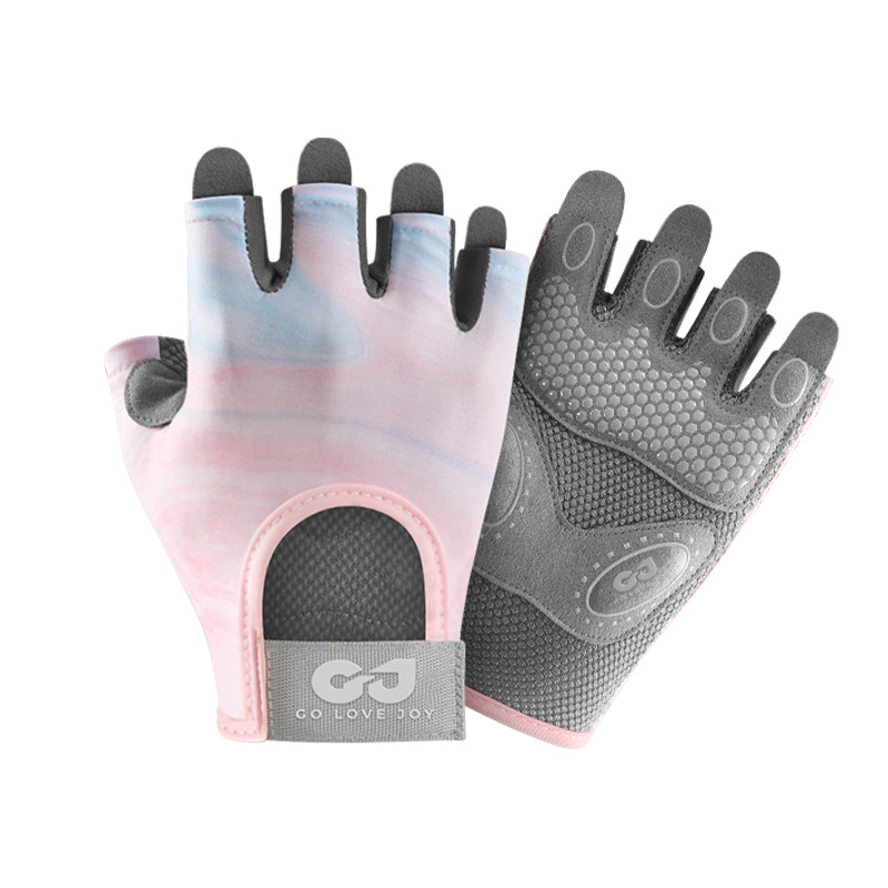 New Sports Gloves Women Yoga Fitness Exercise Anti-slip Shock Absorption Half Finger Gloves Breathable Anti-callus XG66