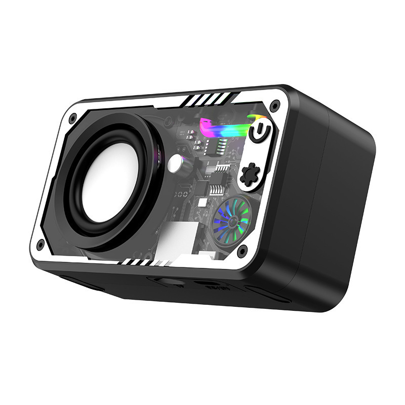 V1 Mecha-Style Mini Steel Cannon Outdoor Portable Desktop Small Speaker Multi-function Subwoofer Bluetooth Speaker