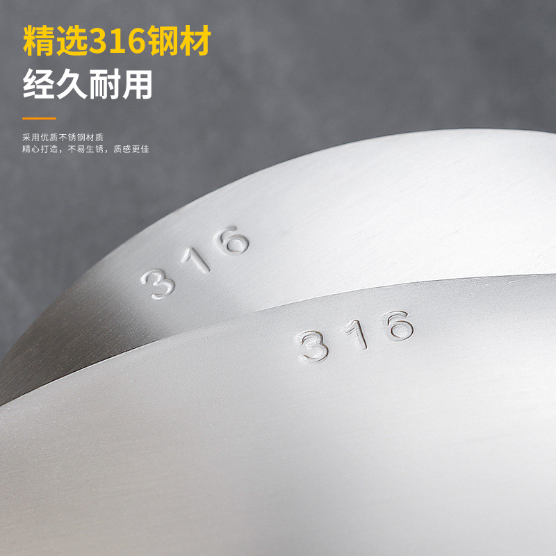 316 stainless steel spatula Roman column handle thickened wok spatula spoon slotted spoon household wok spoon soup spoon set