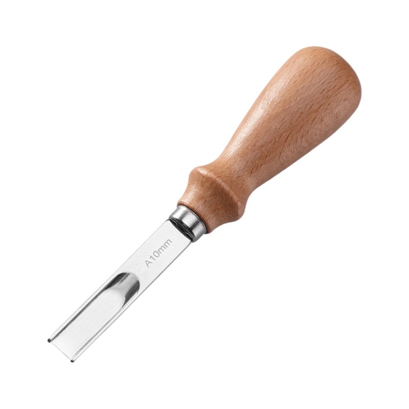 New leather tool cowhide edge trimmer DIY handmade leather craft wide mouth edge scraper trimming knife