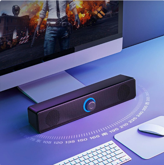 3513 Long Bar Wired Bluetooth Speaker Home Desktop Dual Speaker Subwoofer Computer Audio