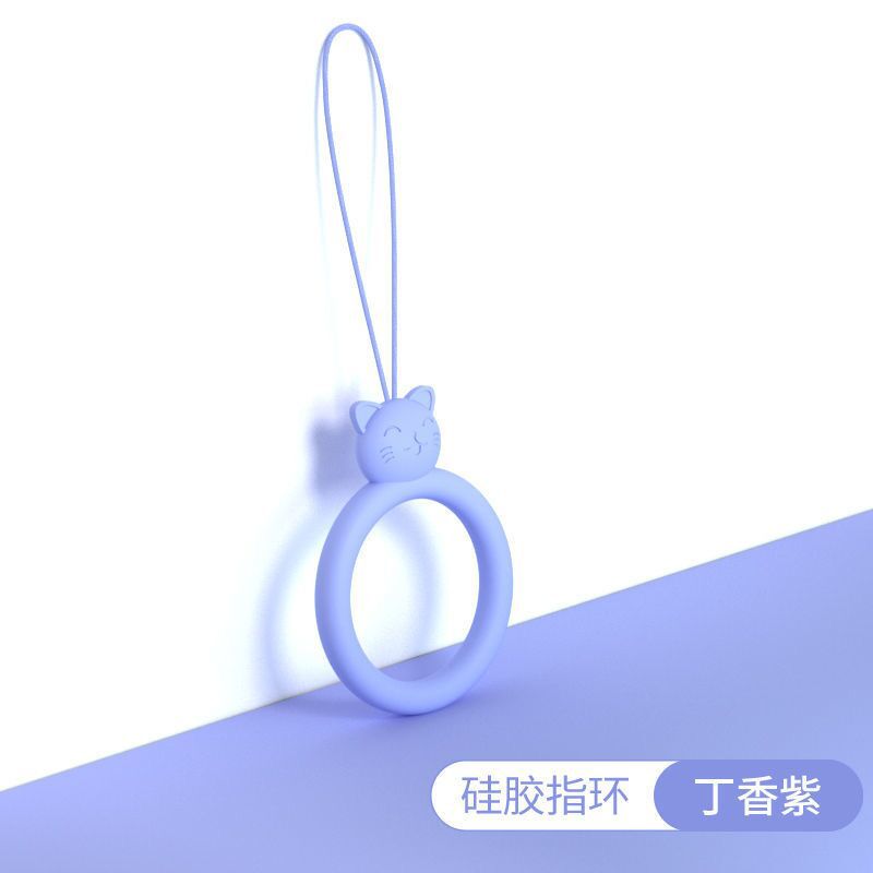 New Cat Silicone Ring Lanyard USB Drive Short Cartoon Phone Chain Pendant Liquid Silicone Ring Lanyard