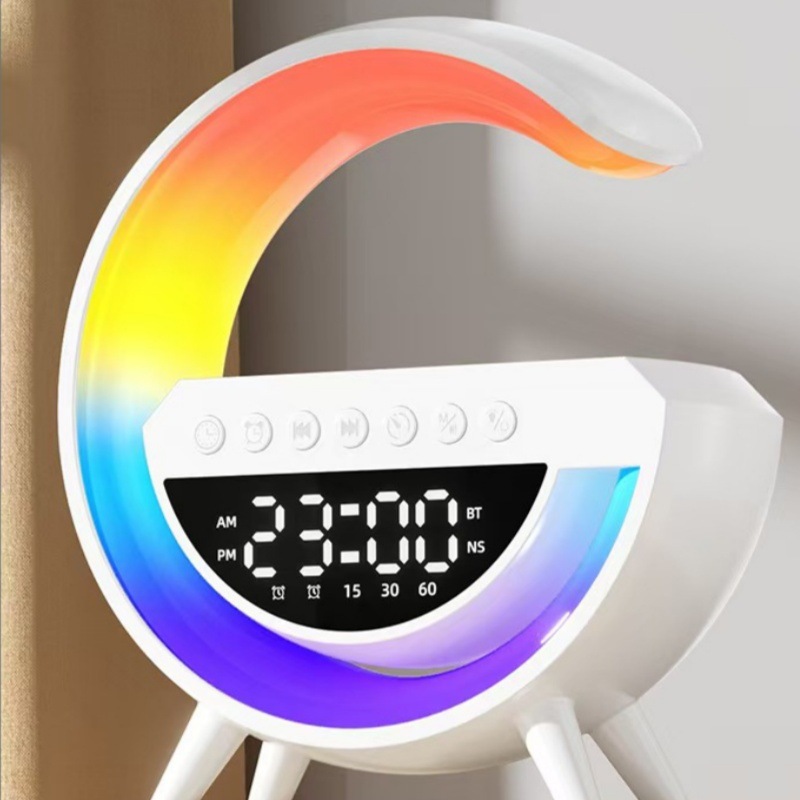 Wireless Charging Bluetooth Speaker Multi-function Alarm Clock Night Light Gift New Portable Home