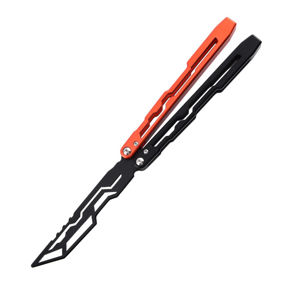 New Mecha Style Butterfly Knife Unsharpened Folding Knife CSGO Peripheral Outdoor Portable Practice Tool