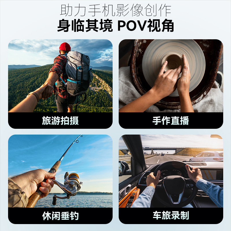TELESIN Taixun Magnetic Phone Neck Mount for Apple, Quick Release First-Person View Shooting