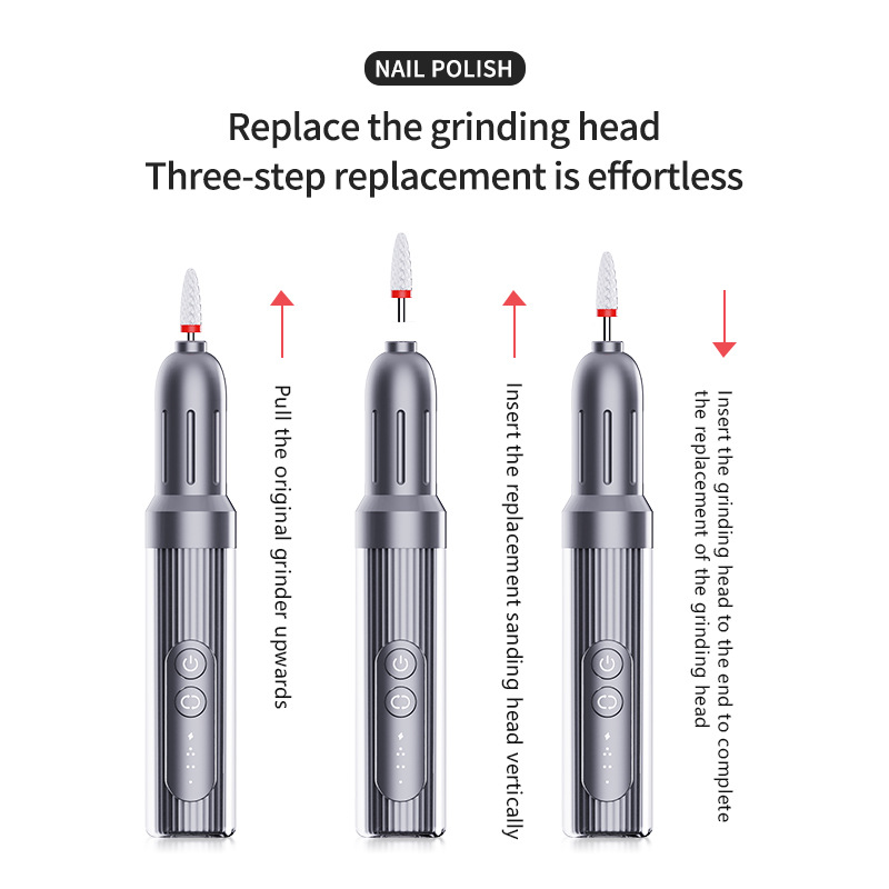 Electric Nail Drill for Removing Dead Skin, Polishing, Gel Polish Removal, Rechargeable Nail File