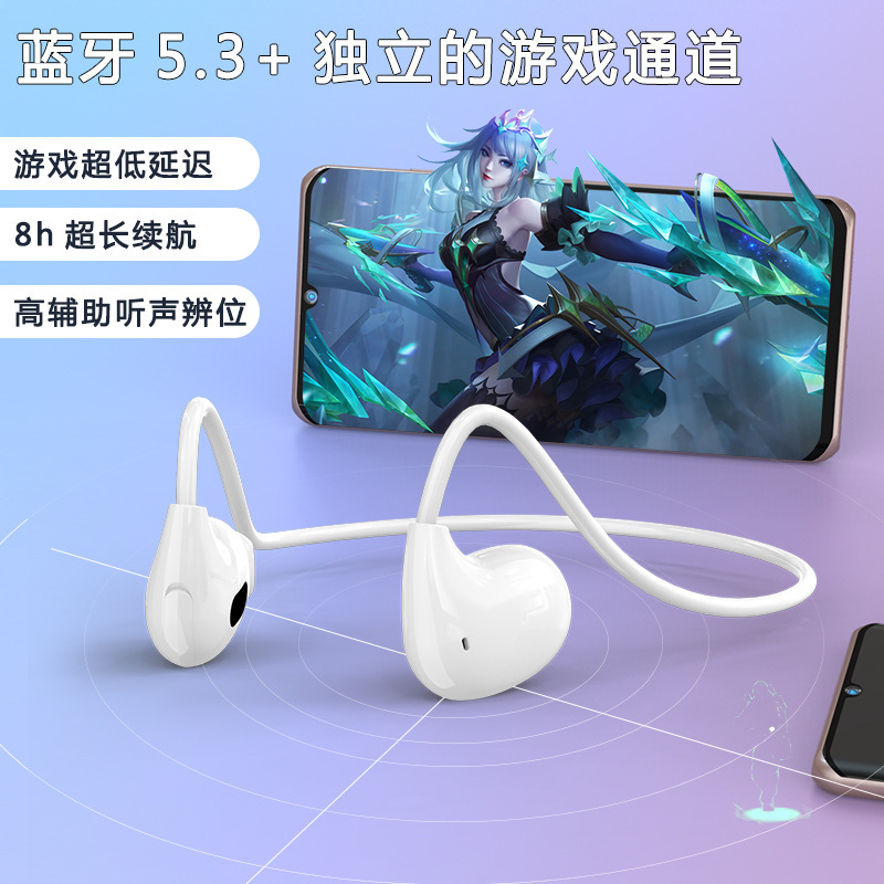 VV4 Bone Conduction Bluetooth Headset Open-ear Painless Sports Neckband Long Battery Life