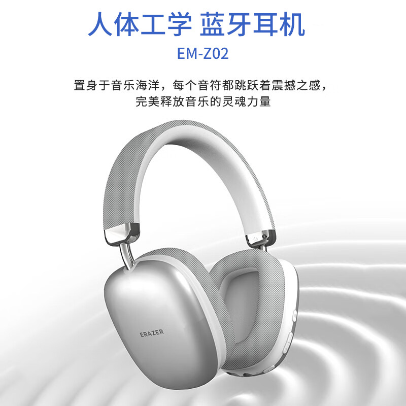 EZCO Wireless Bluetooth Headphones Over-Ear Noise Canceling Headset Long Battery Life Compatible Apple Android EM-Z02