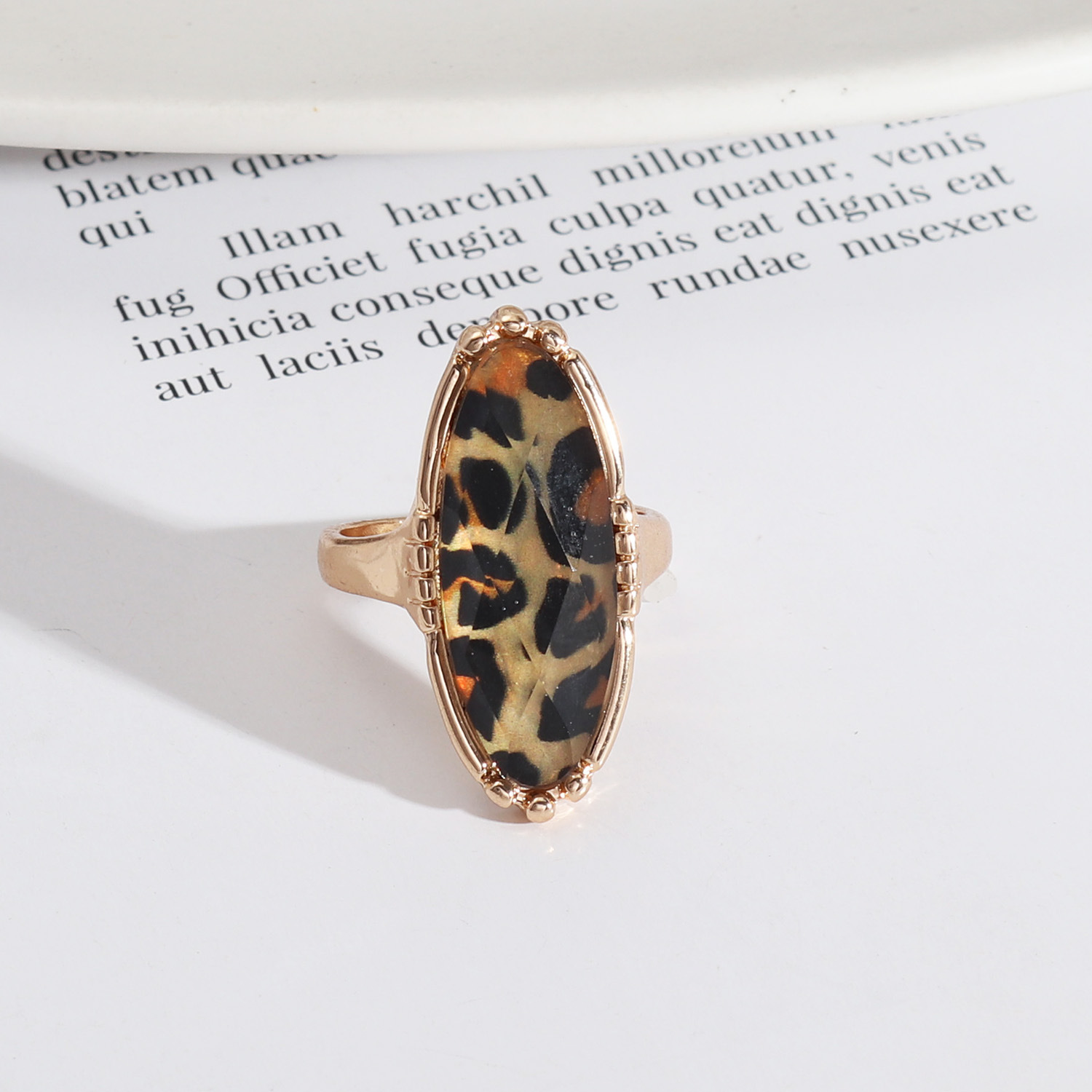 Design Development Wind Accessories Faceted Abalone Shell Exquisite Simple Ring Women