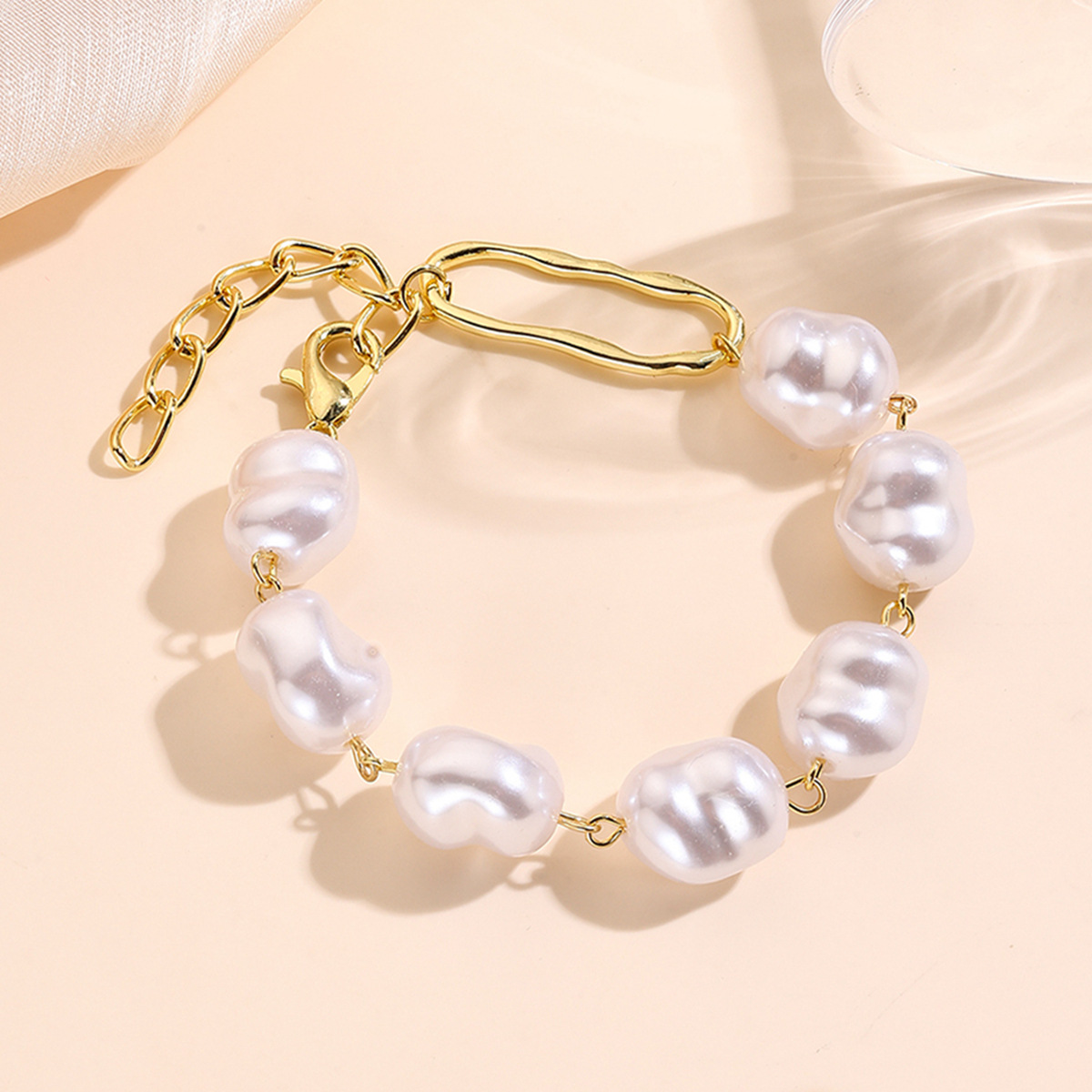 Baroque pearl bracelet bead bracelet irregular shaped pearl bracelet