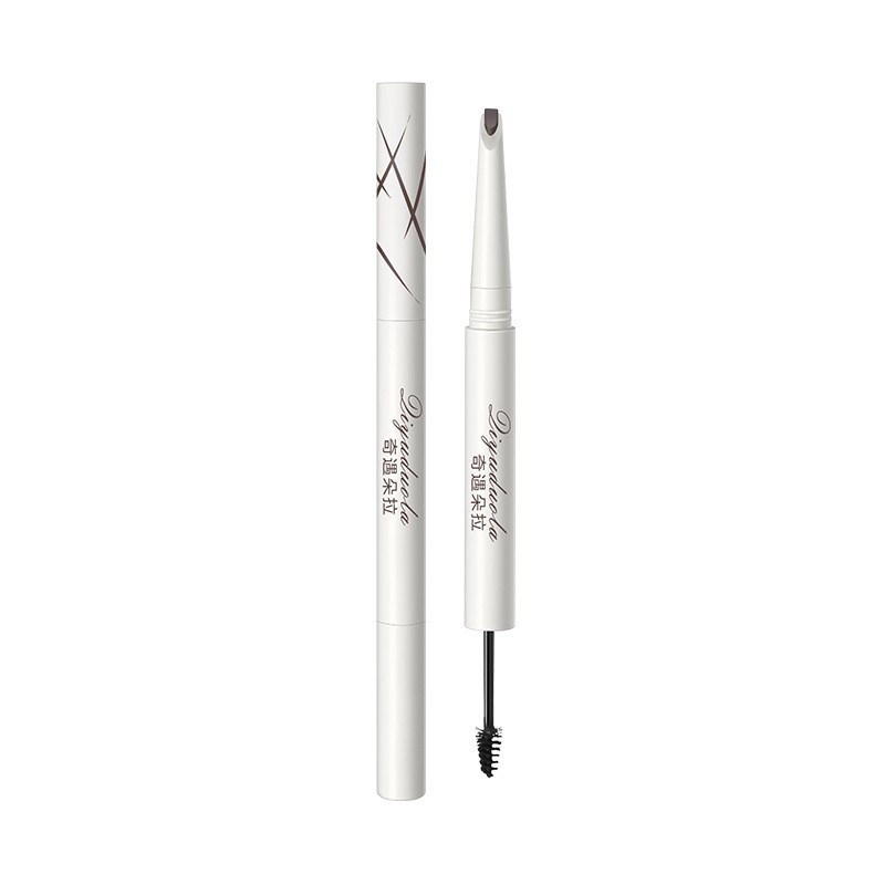 Xiaoao Qiyu Dora Dual-Ended 3D Eyebrow Gel Dual-Ended Knife-Shaped, Not Easy to Smudge, Natural Wild Eyebrow Pencil