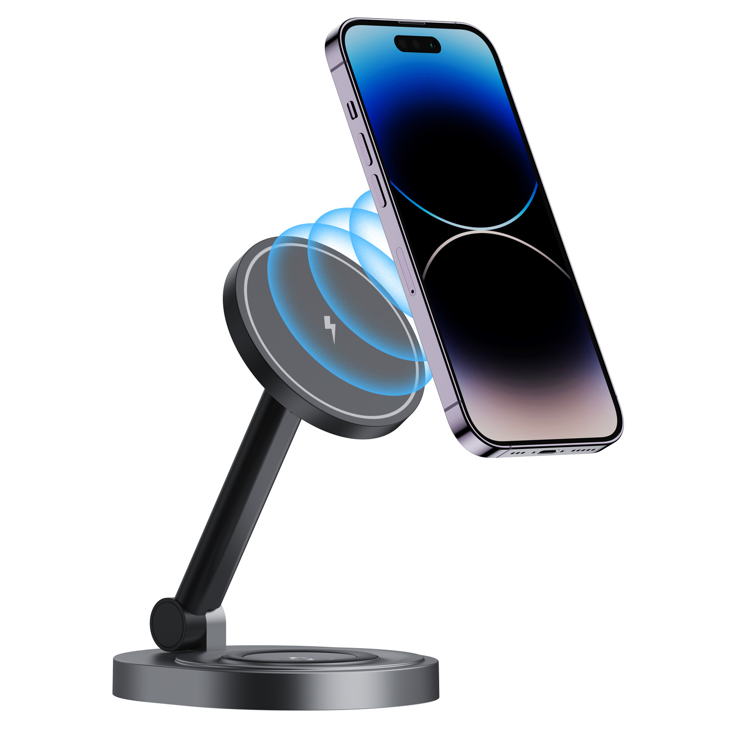 W14 Magnetic Wireless Charger 3-in-1 Adjustable Foldable Wireless Charger for Apple Phone Watch Earphones