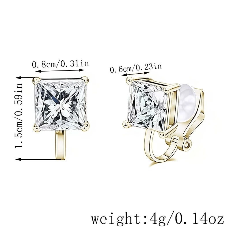 Metal earrings, clip-on earrings for no pierced ears, exquisite ear ornaments