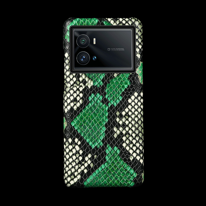 Applicable vivo iQOO 10/9 genuine leather phone case X70 Pro python pattern neo5s half-wrap case anti-drop x80