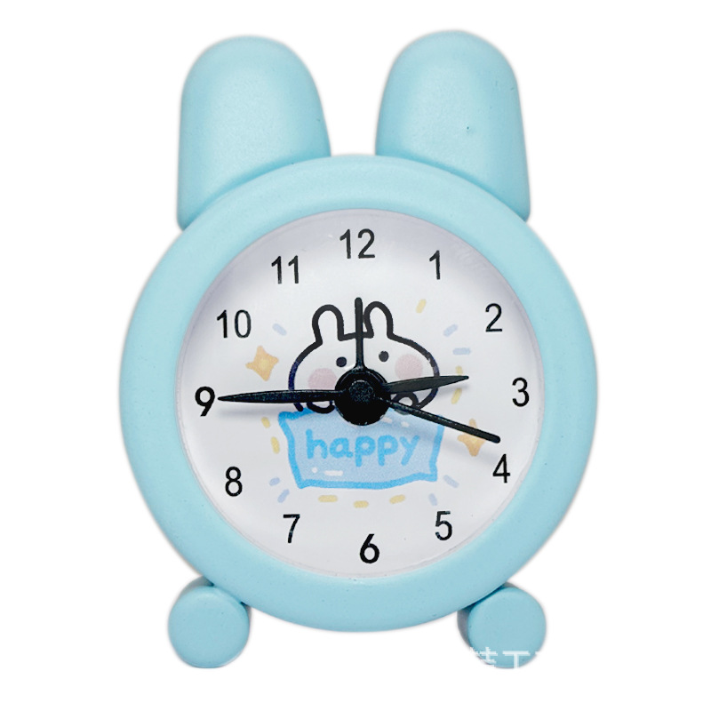 Metal Mini Alarm Clock Cute Little Rabbit Cartoon Small Alarm Clock Children Student Desktop Clock