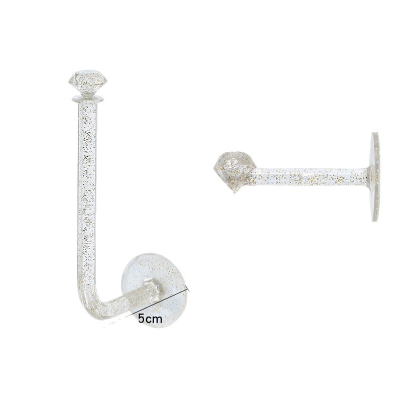 Plastic Storage Rack Hair Accessories Hair Clip Wall-Mounted Hair Tie Hook No-Drill Decorative Modern Simple