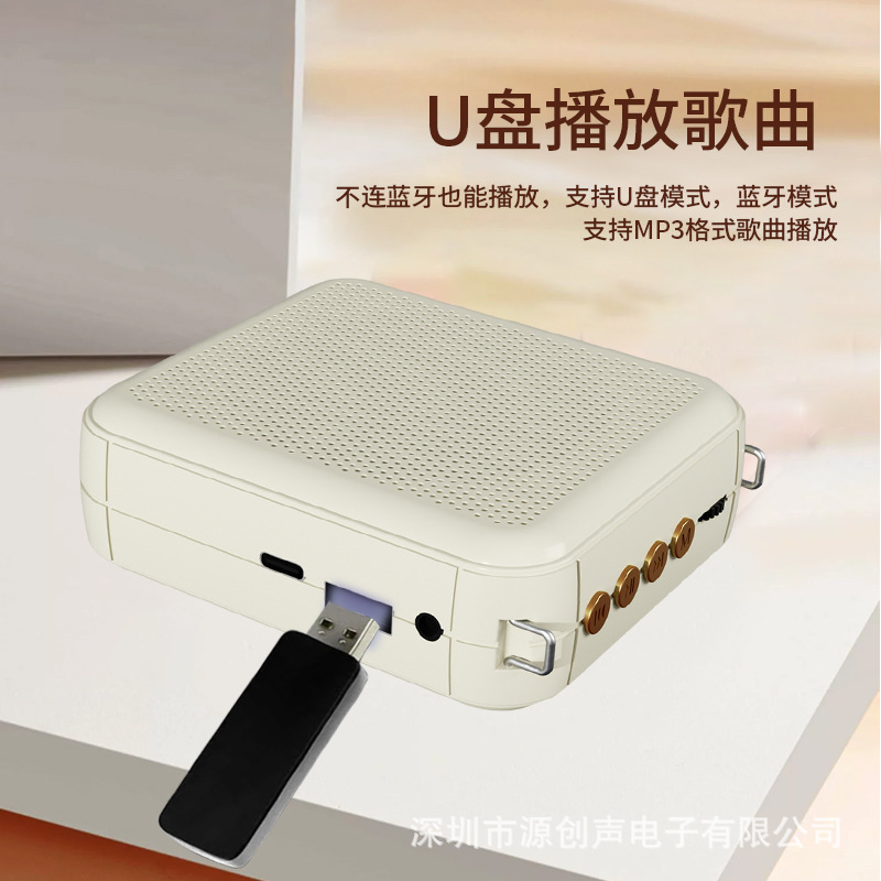New Portable Bee Amplifier Bluetooth U Disk Teacher Shopping Mall Tour Guide Loudspeaker Loud Player
