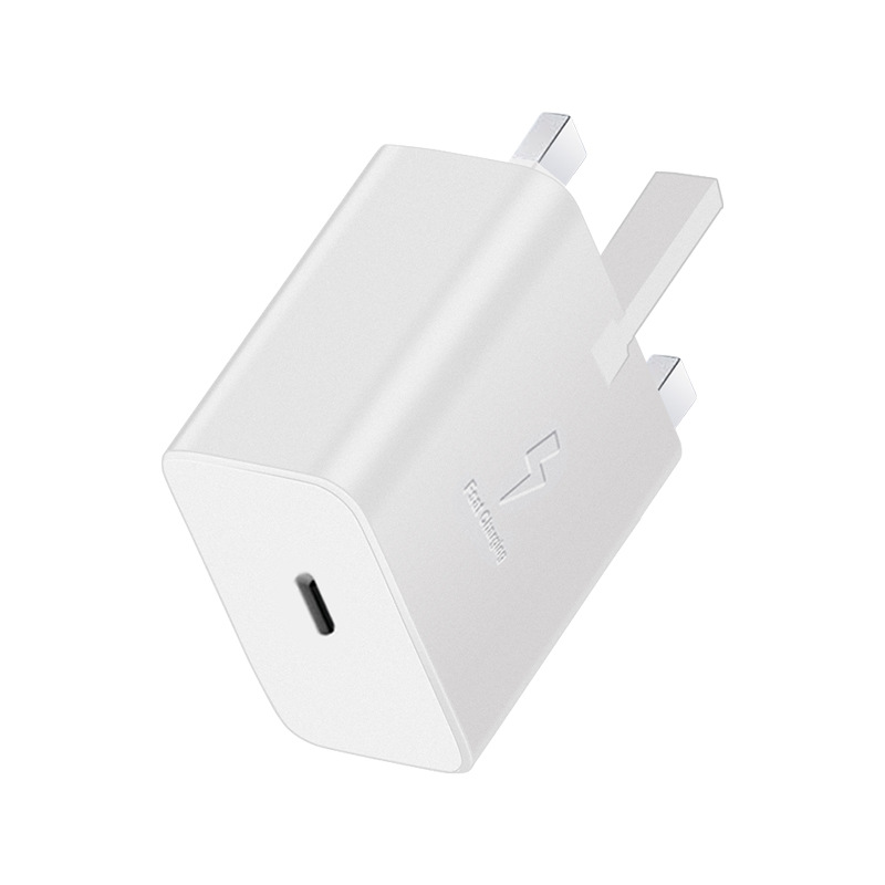 New UK standard PD25W charger for Samsung phone UKCA certified S20/S21 note10 adapter