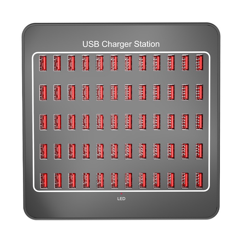60-Port Power Adapter 300W Mobile Phone Charging Station Studio Office USB Multi-Port Desktop Charger