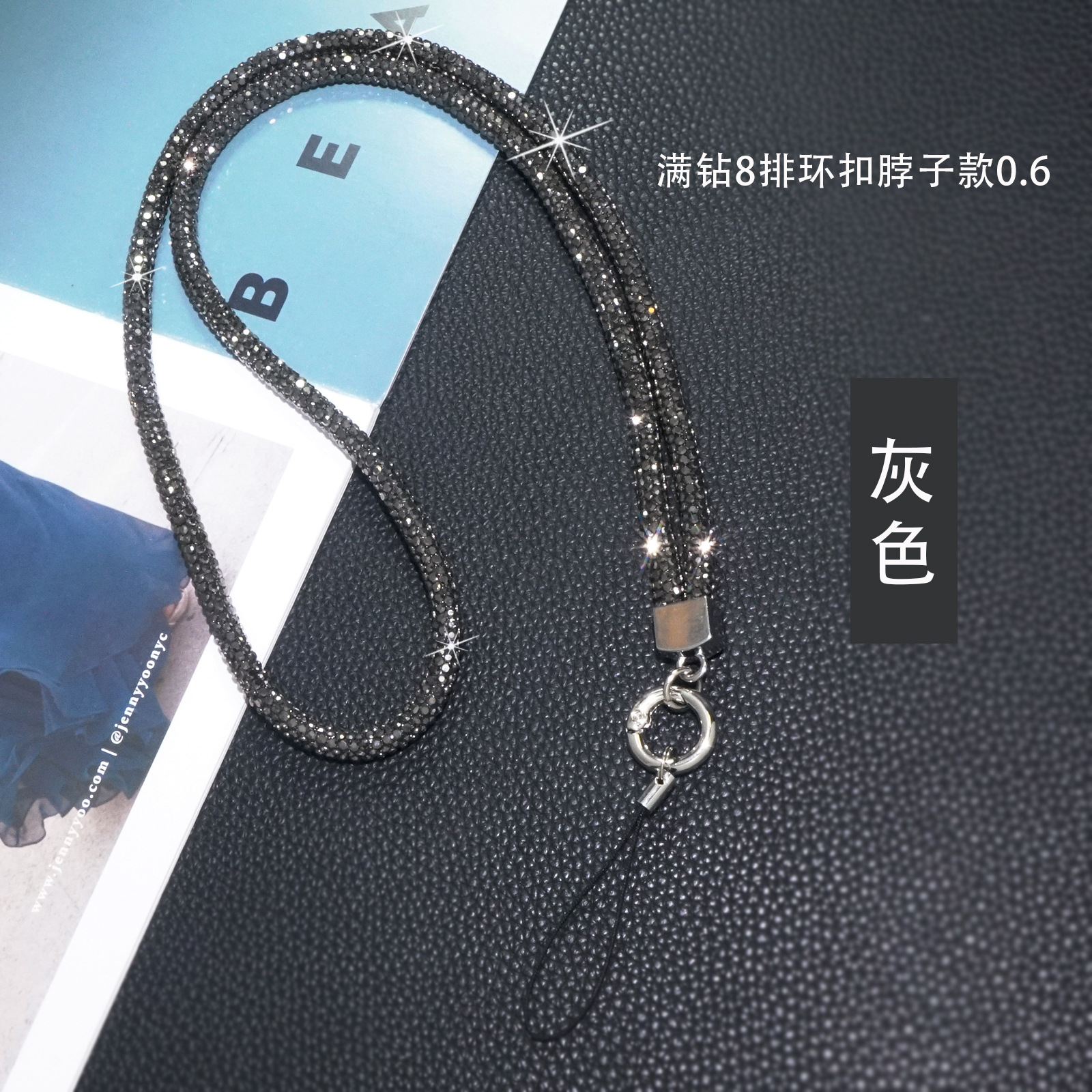 Luxury Rhinestone Phone Lanyard Full Diamond Long Necklace Chain Colorful Diamond Badge Chain New