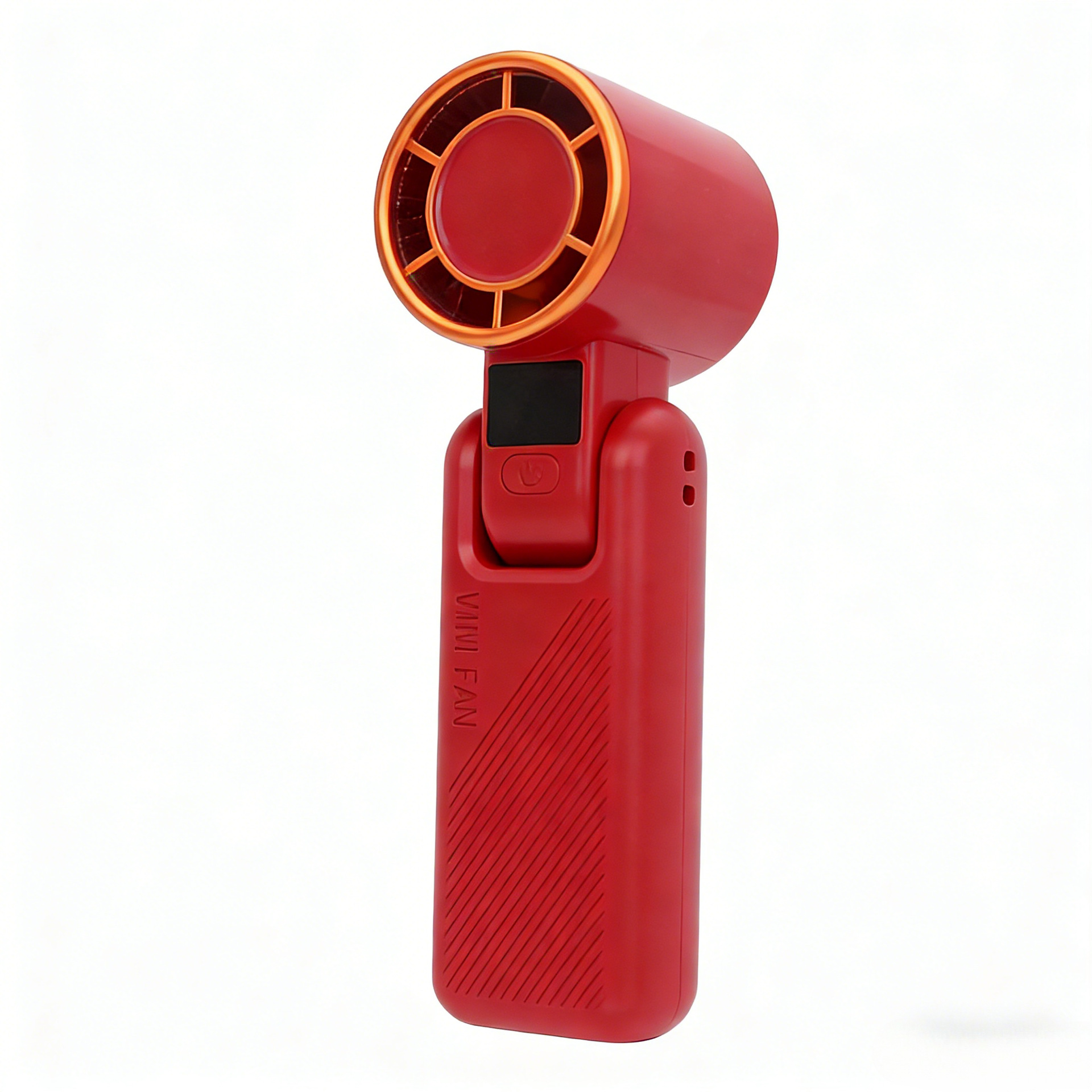 Digital Display Turbo Handheld Fan Screen Display Foldable Portable Fan Neck Fan 100 Speed Levels Stepless Speed Control Handheld Fan