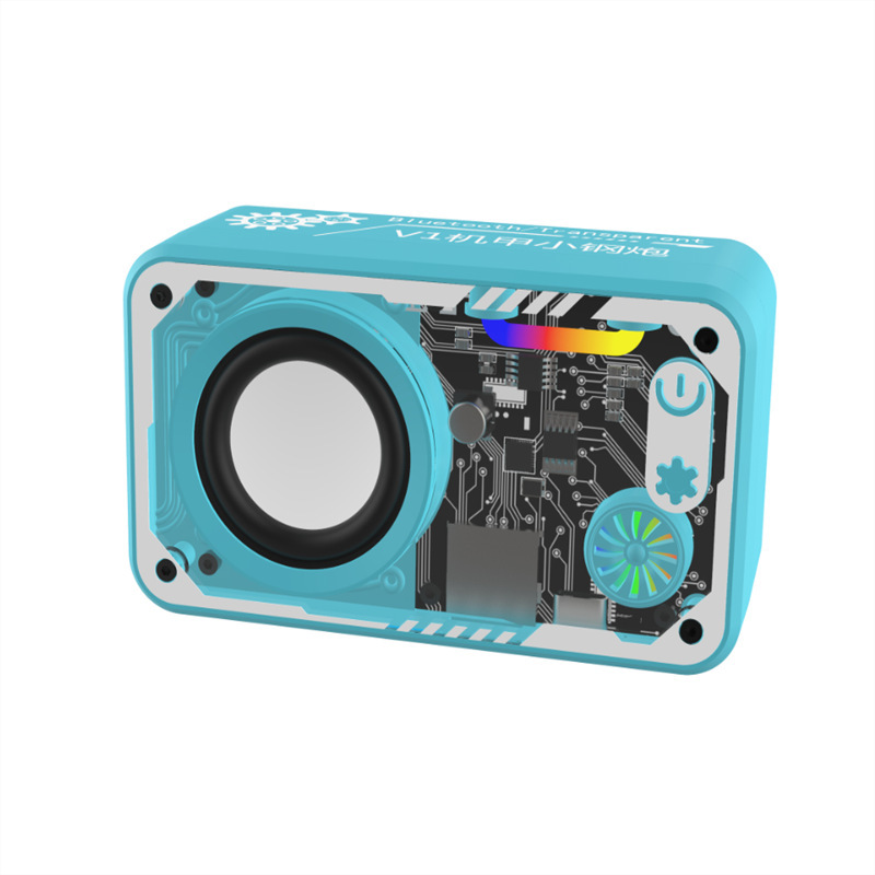 Transparent Mecha Bluetooth Speaker Outdoor Home Portable Subwoofer Wireless Bluetooth Small Speaker