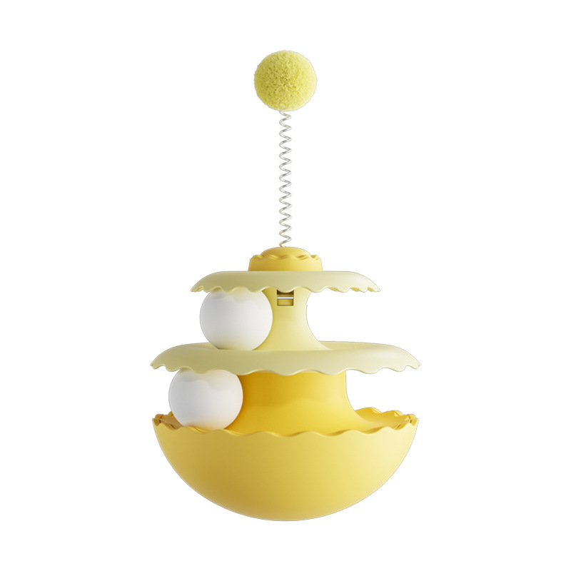 Macaron Cat Self-Entertainment Boredom Relief Tumbler Turntable, Automatic Cat Toy for Kittens, Educational Toy