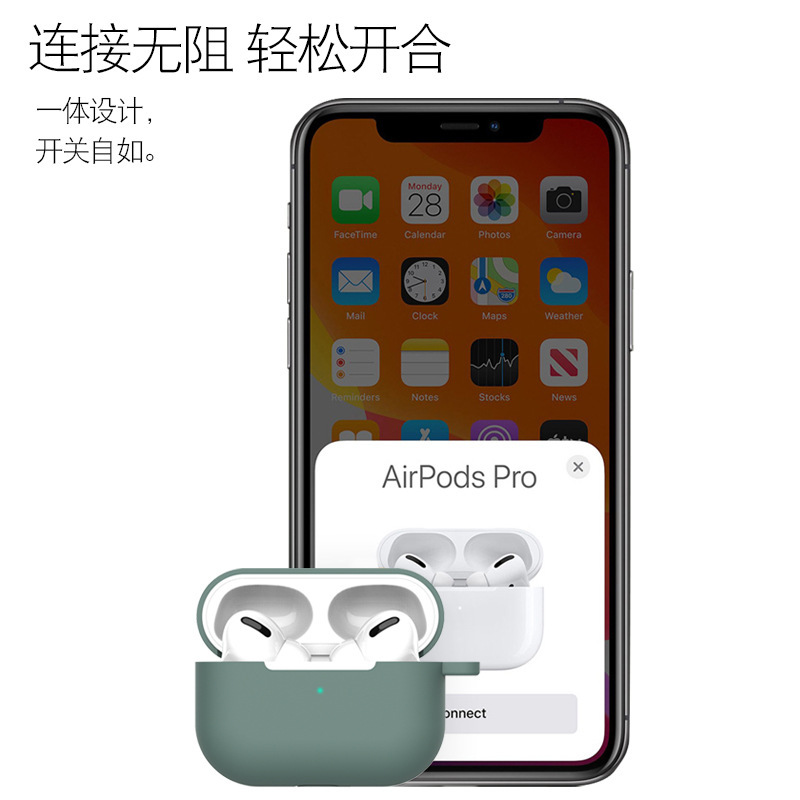 Suitable for Apple Headphone Protective Case AirPods Pro Headphone Case Wireless Bluetooth Headphone Silicone Protective Cover
