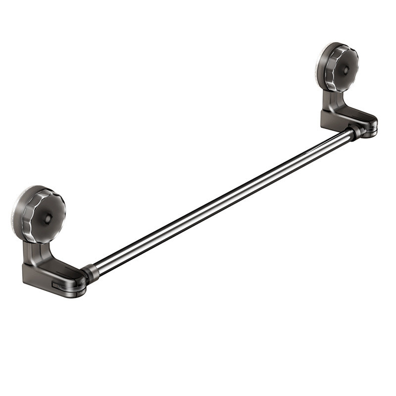 Suction cup telescopic towel bar rotatable no-drilling bathroom toilet hook storage rack slipper storage hanging rod