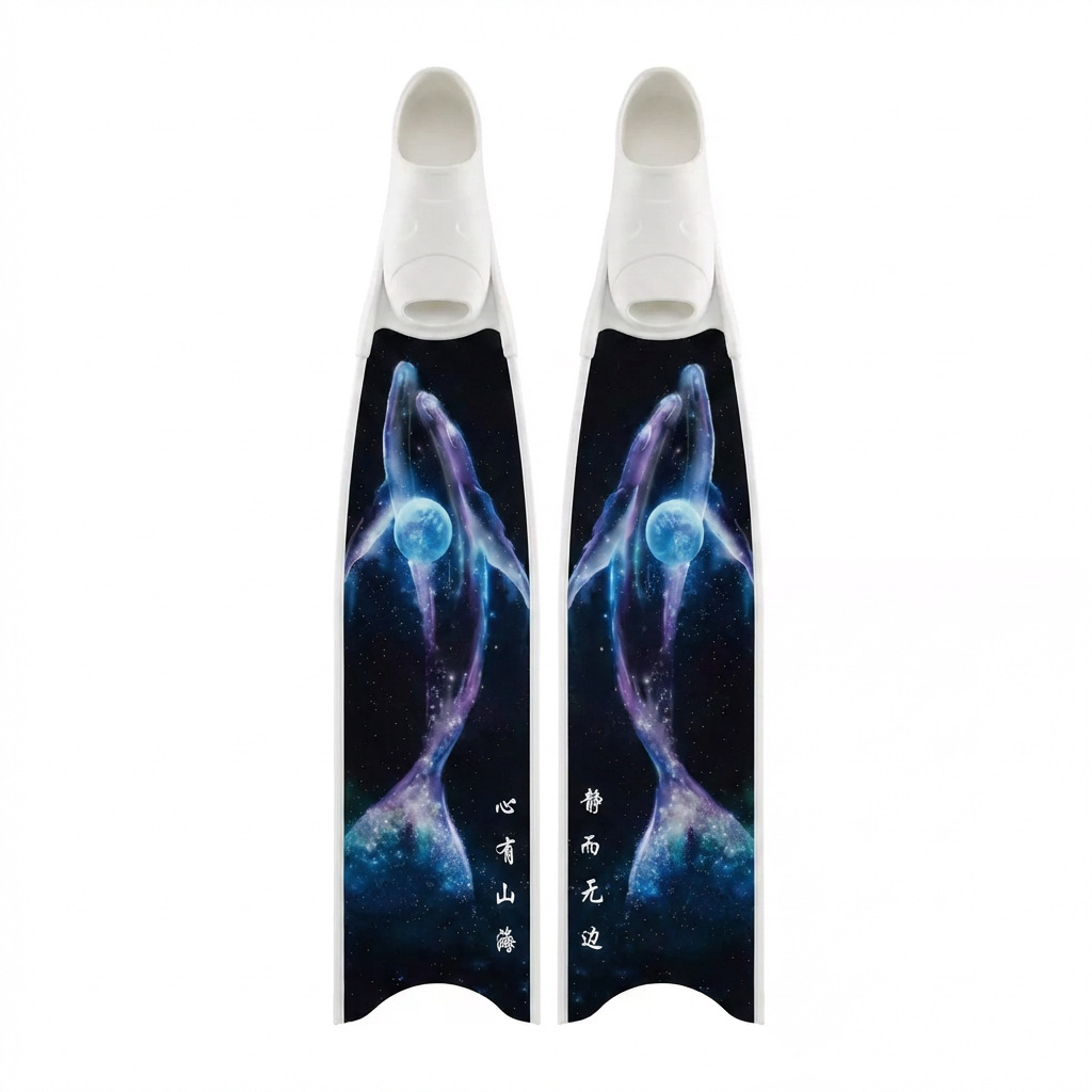 Free diving fin sticker Leaderf C4 V3 scuba fin pattern sticker logo diving equipment