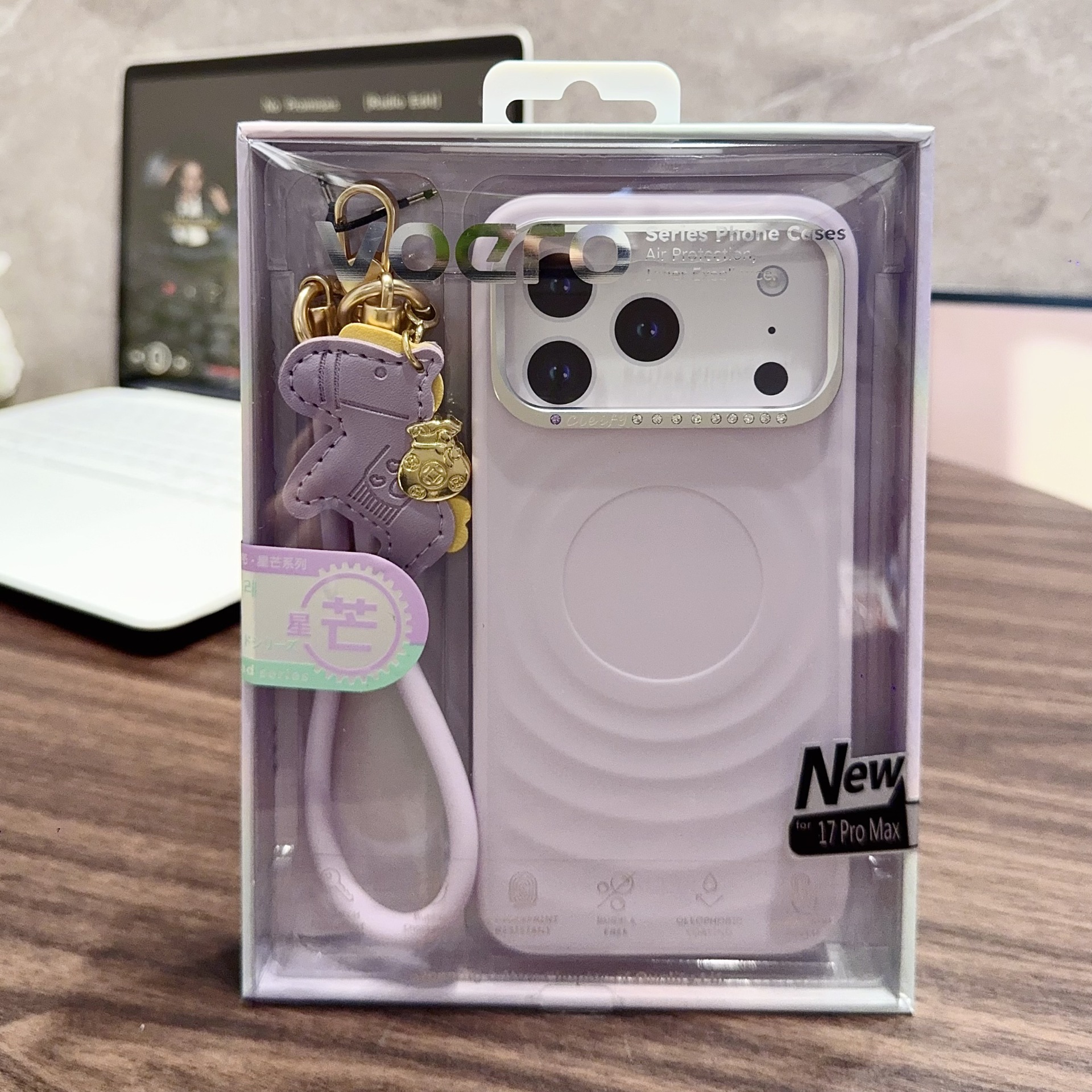 For iPhone 17 Pro Max Set Phone Case Apple 16 3D Water Ripple Hard Case Liquid Silicone Hand Strap