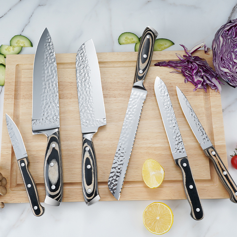 Knife Set Household Stainless Steel Chef Knife 15-Piece Set Knife Combination Forged Steel Head Knife Kitchen Knife
