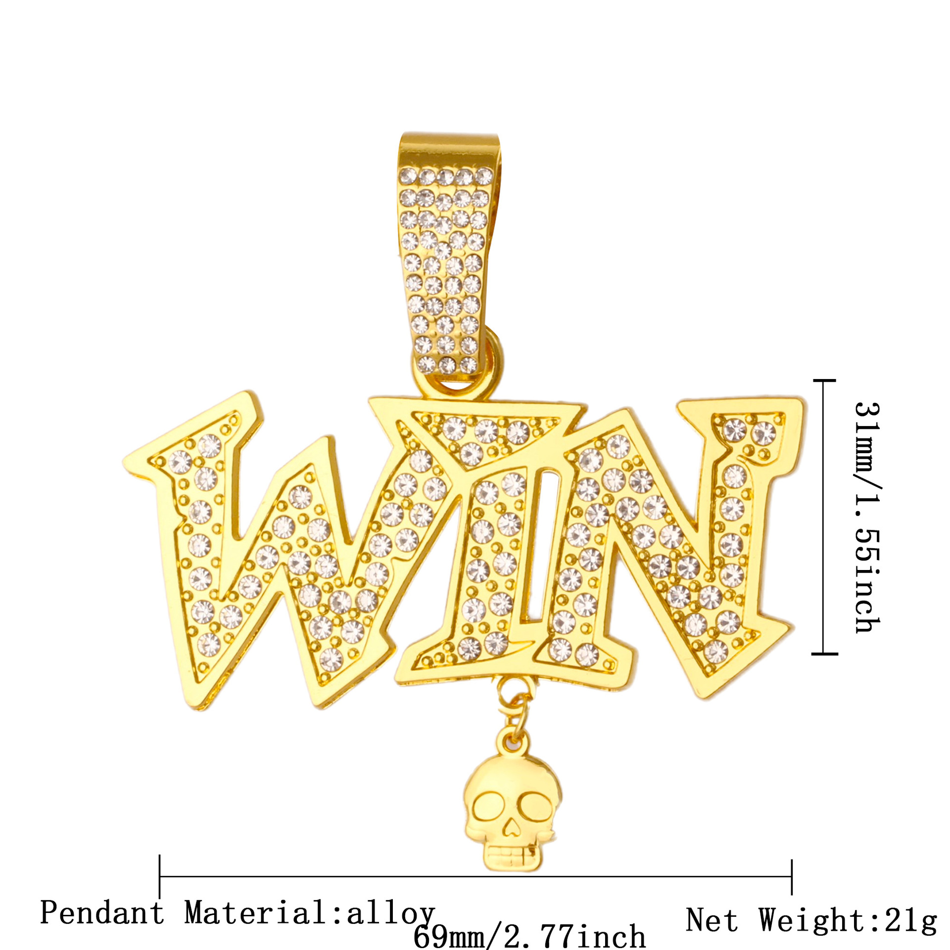 金色WIN吊坠