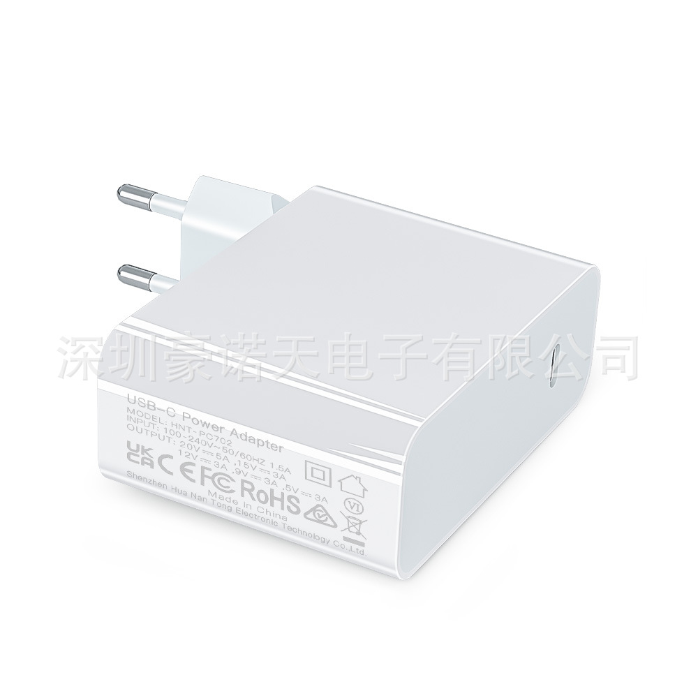 GaN PD100W Single C Port High Power Charging Head US EU Fast Charger PPS Multi-Protocol
