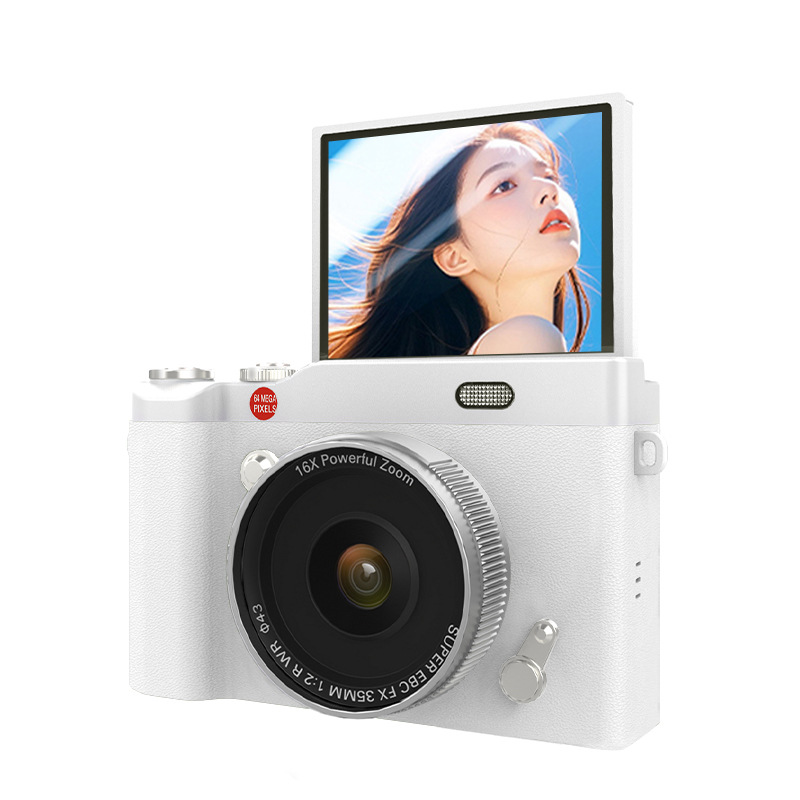 HD Flip Screen CCD Digital Camera Student Entry Level Travel Vlog Portable Compact Mirrorless Camera