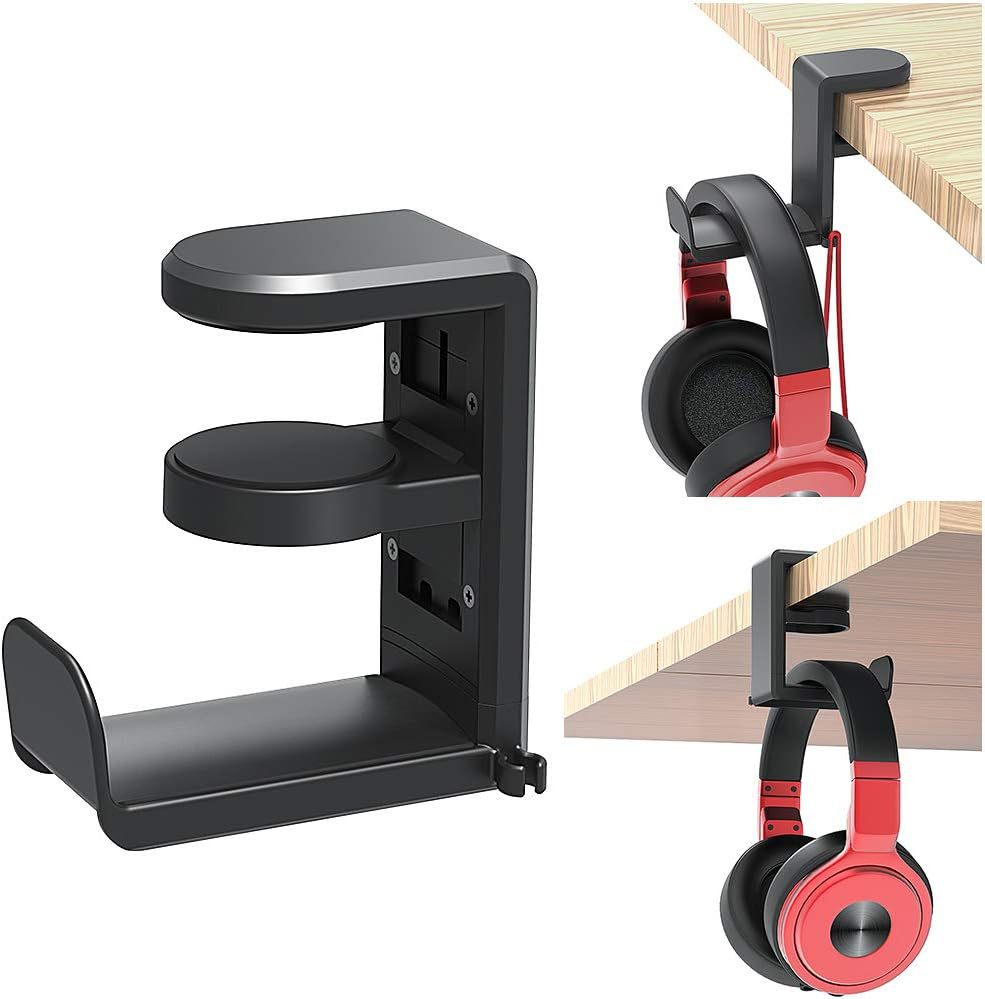 Resin headphone stand 360-degree rotating stand, over-ear headphone hook stand