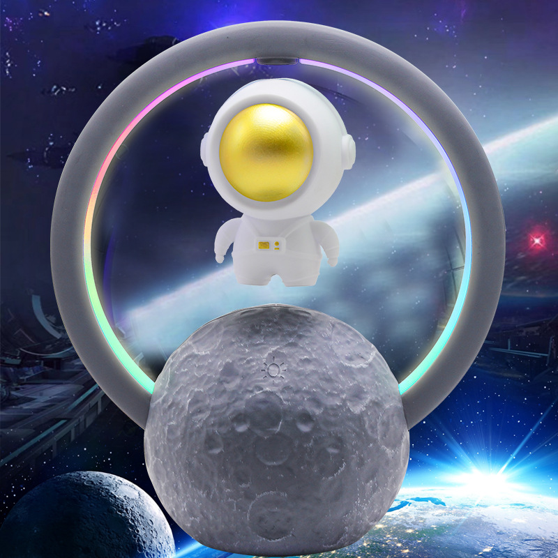 Magnetic levitation astronaut Bluetooth speaker lamp small spaceman RGB wireless subwoofer ornament birthday gift