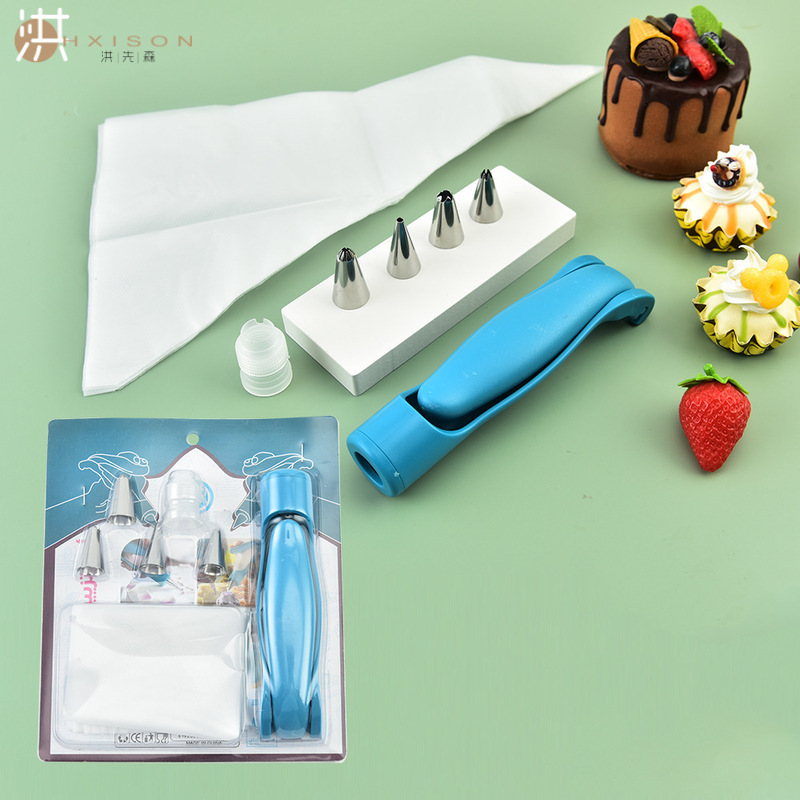 New squeeze cream piping gun set, piping aid, including piping tips, cream bag, baking tool, piping pen