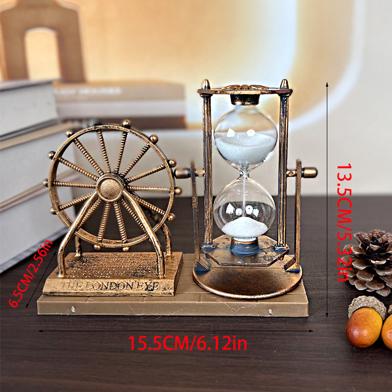 I0332 Student Gift Ferris Wheel Hourglass Sand Timer Ornament Home Decoration Ornament Craft