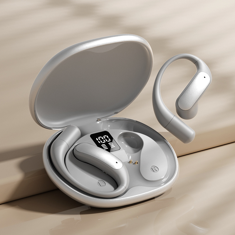 2026 New Bluetooth Earphones Open Earphones Wireless Private Mold Ultra-Long Battery Life Digital Display Hanging Ear Bluetooth Earphones