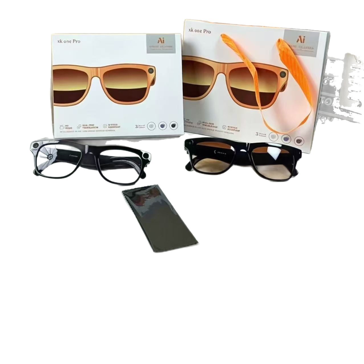 New AI Smart Glasses XKONEPRO Shooting Wireless Voice Control Photo Translation Black Technology 800W