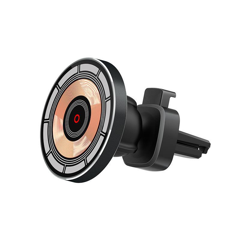 New punk style car magnetic wireless charger 15W fast charging compatible with Apple phone stand wireless charger