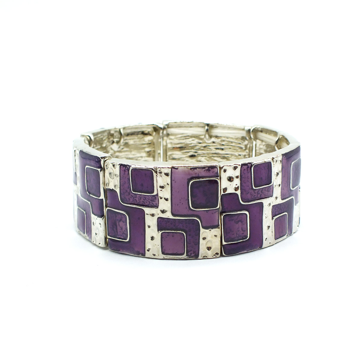 B2 Accessories Mixed Batch Square Oil Drop Bracelet Geometric Enamel Color Elastic Bracelet