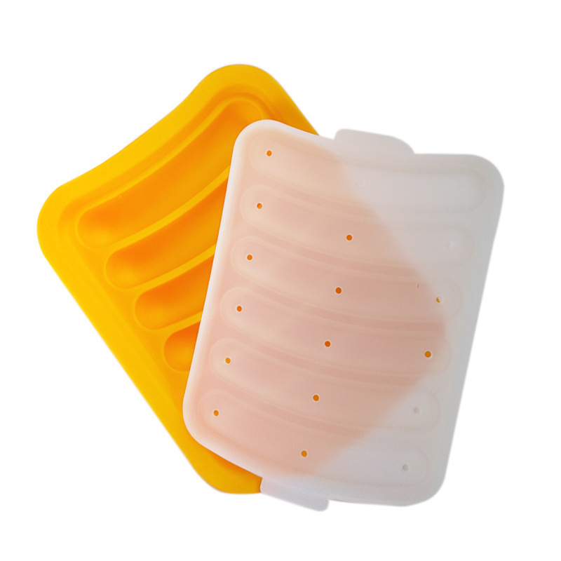 One-Bite Sausage Silicone Mold Casing-Free Sausage Baby Food Mold Steamable Sausage Ham Sausage Mold